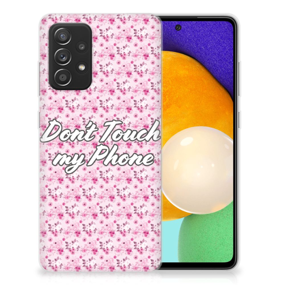 Samsung Galaxy A52 (5G/4G) Silicone-hoesje Flowers Pink DTMP