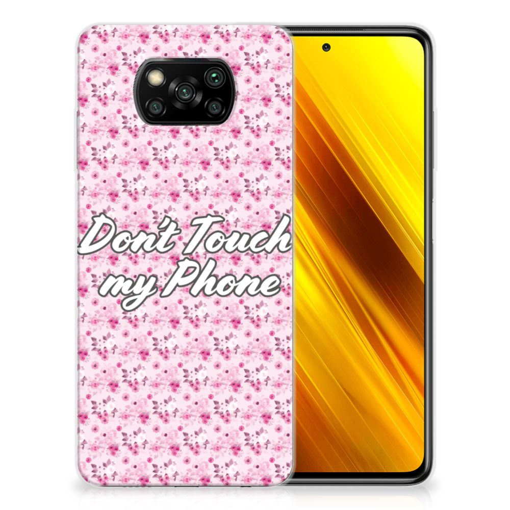 Xiaomi Poco X3 | Poco X3 Pro Silicone-hoesje Flowers Pink DTMP