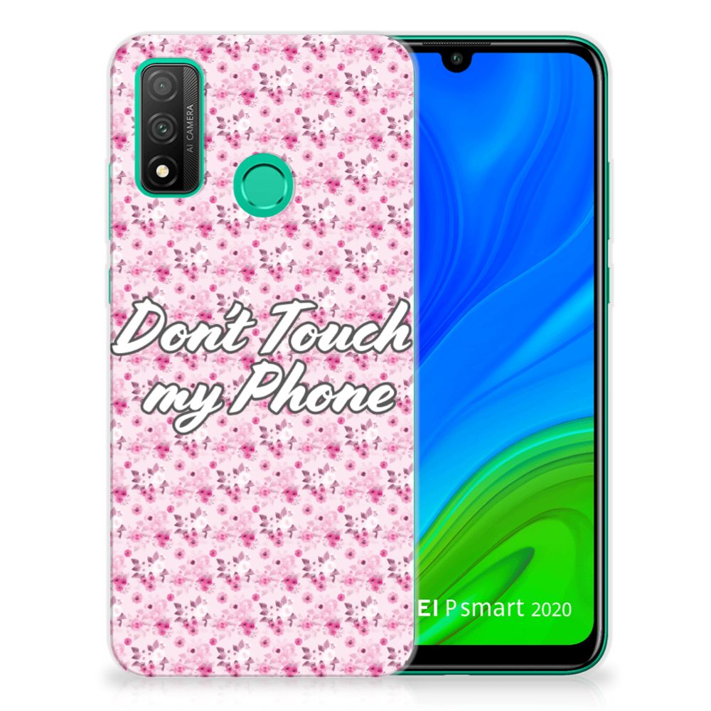 Huawei P Smart 2020 Silicone-hoesje Flowers Pink DTMP