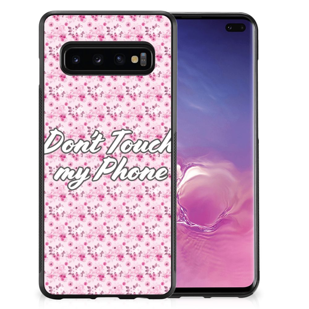 Samsung Galaxy S10+ TPU Hoesje Flowers Pink DTMP
