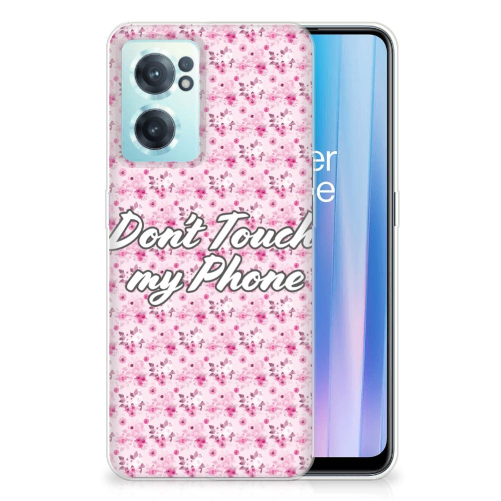 OnePlus Nord CE 2 5G Silicone-hoesje Flowers Pink DTMP