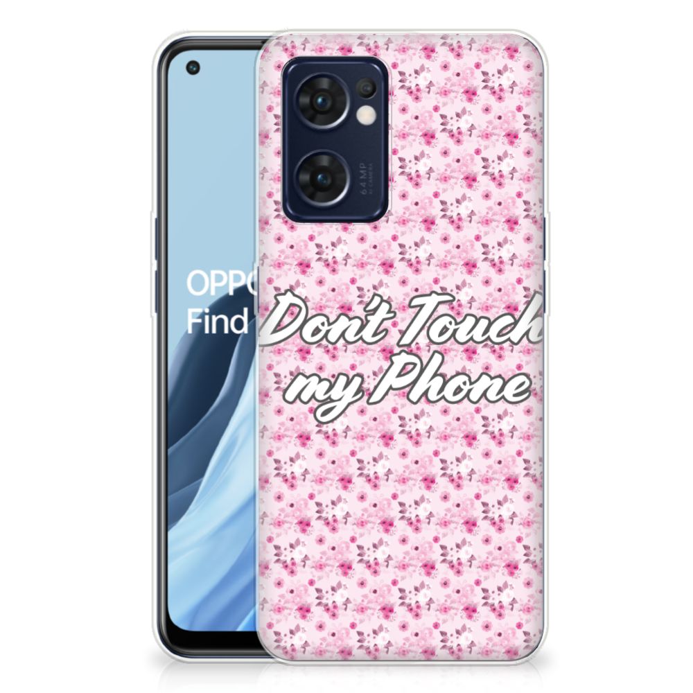 OPPO Reno 7 5G | Find X5 Lite Silicone-hoesje Flowers Pink DTMP