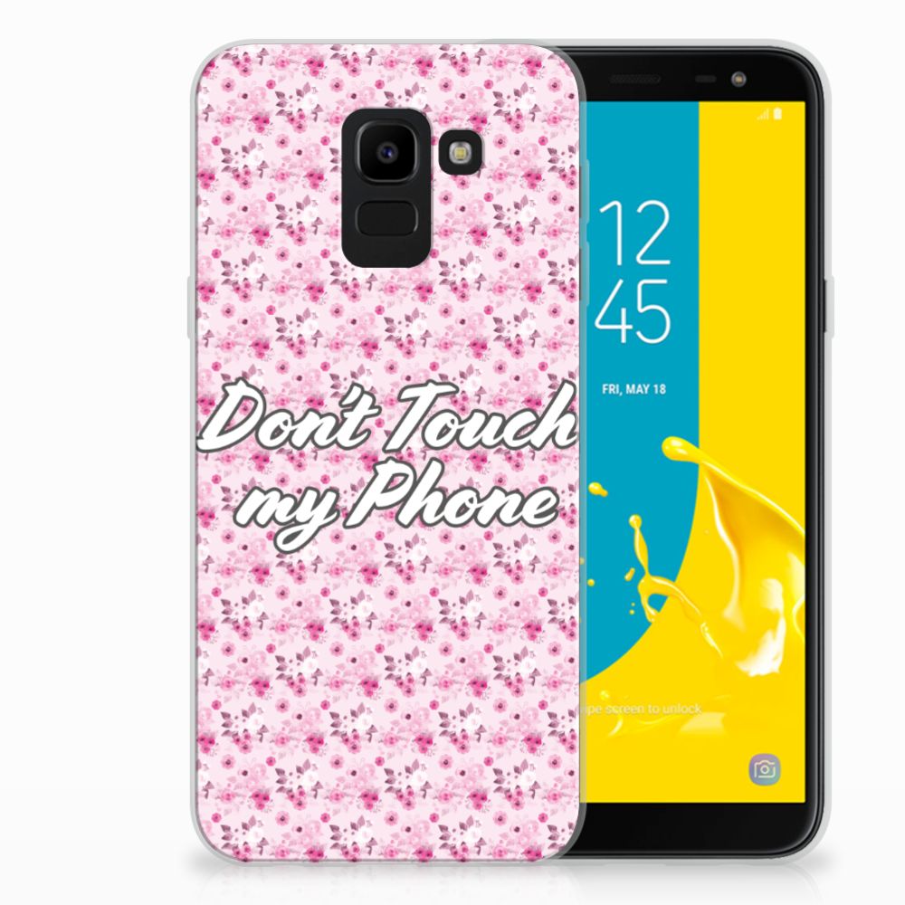 Samsung Galaxy J6 2018 Silicone-hoesje Flowers Pink DTMP