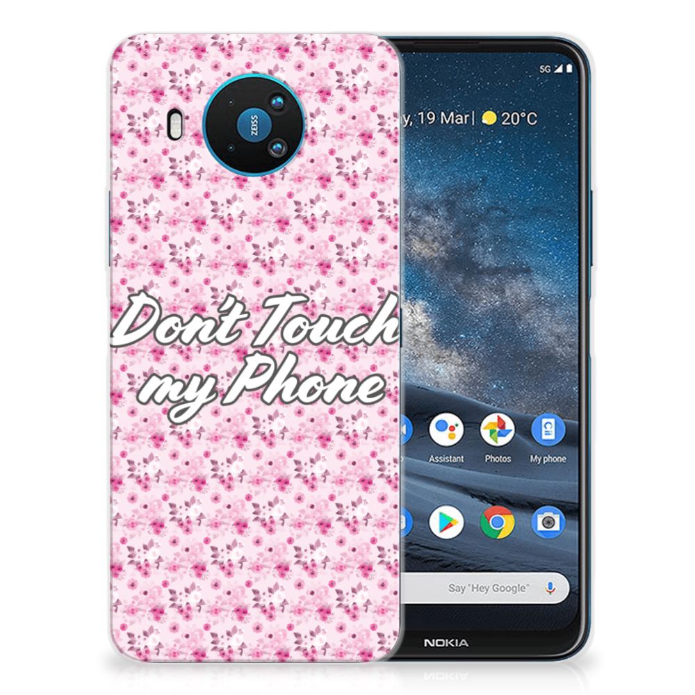 Nokia 8.3 Silicone-hoesje Flowers Pink DTMP