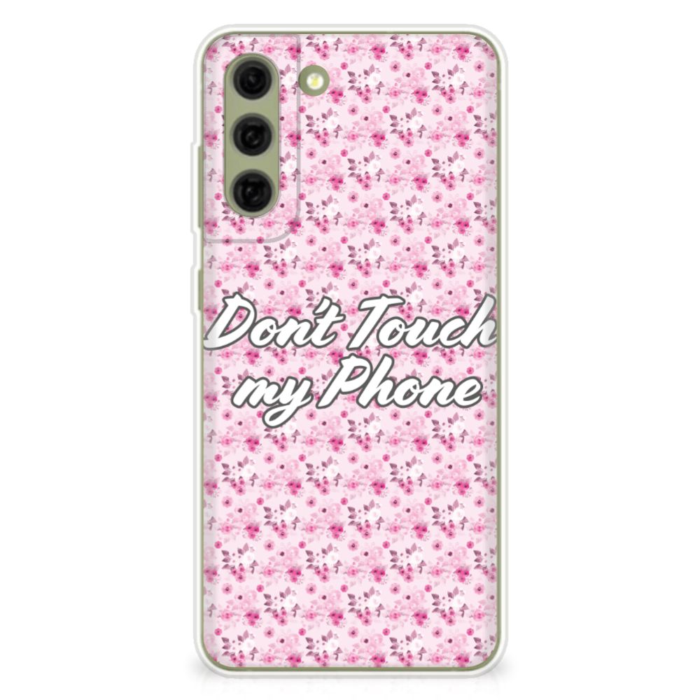 Samsung Galaxy S21FE Silicone-hoesje Flowers Pink DTMP