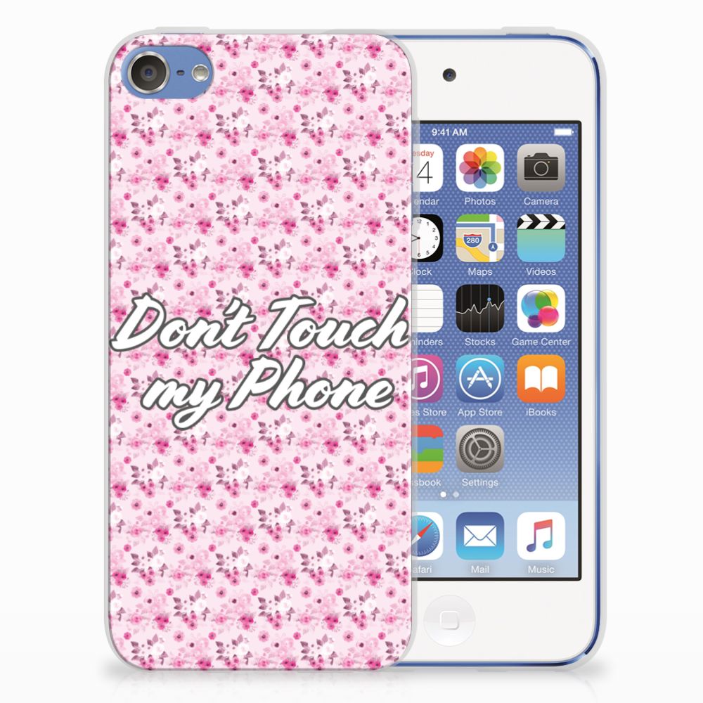 Apple iPod Touch 5 | 6 Silicone-hoesje Flowers Pink DTMP