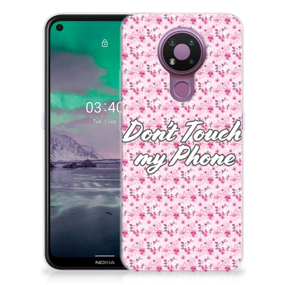 Nokia 3.4 Silicone-hoesje Flowers Pink DTMP