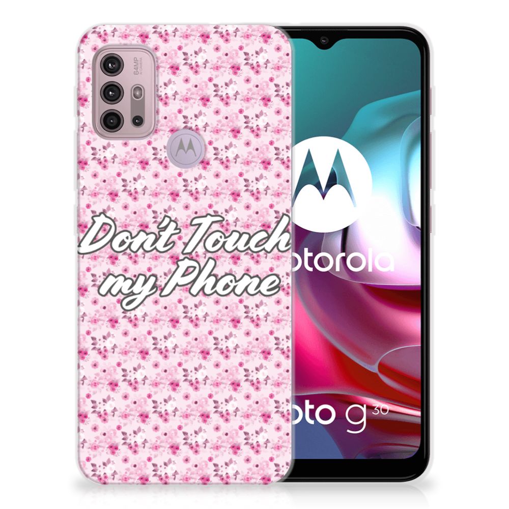 Motorola Moto G30 | G10 Silicone-hoesje Flowers Pink DTMP