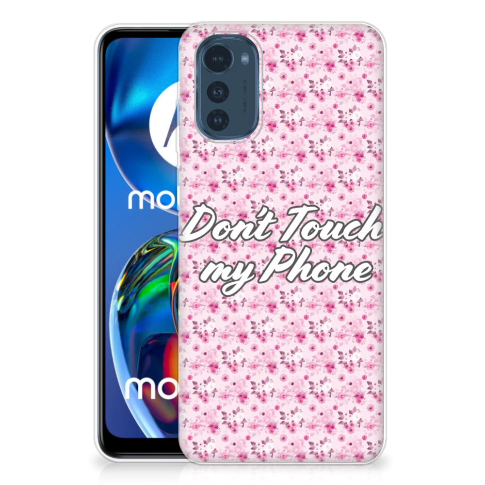 Motorola Moto E32/E32s Silicone-hoesje Flowers Pink DTMP
