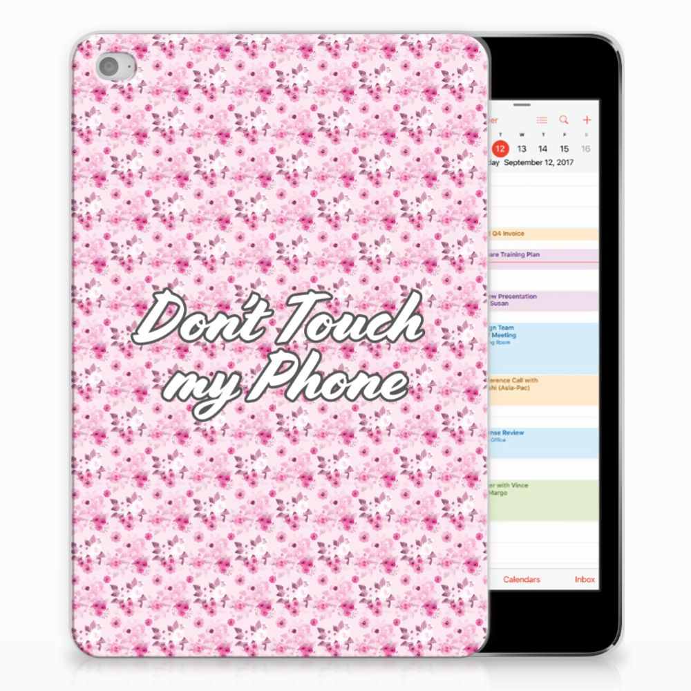Apple iPad Mini 4 Uniek Tablethoesje Flowers Pink DTMP