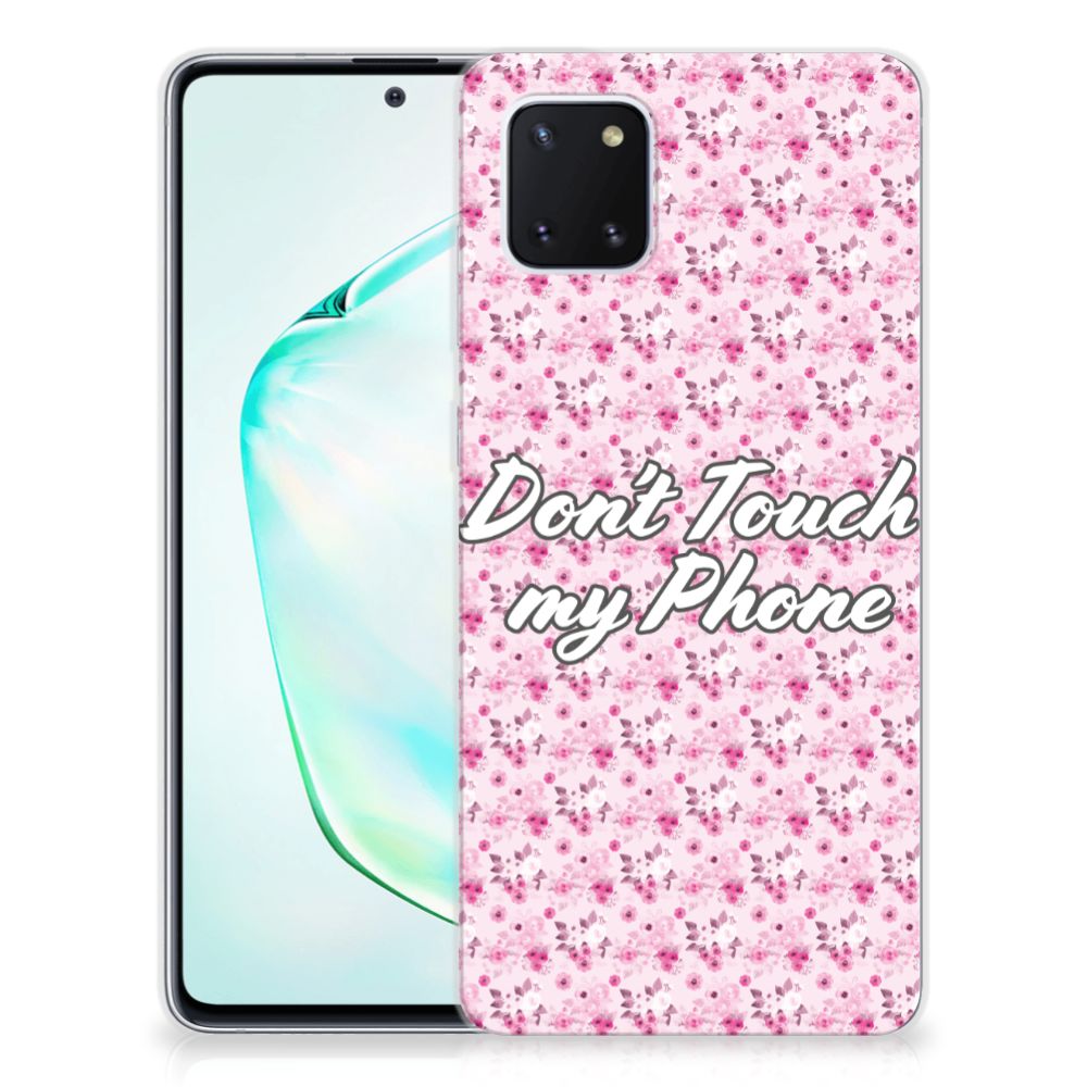 Samsung Galaxy Note 10 Lite Silicone-hoesje Flowers Pink DTMP
