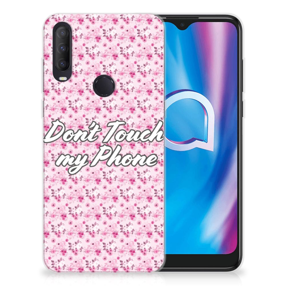 Alcatel 1S (2020) Silicone-hoesje Flowers Pink DTMP