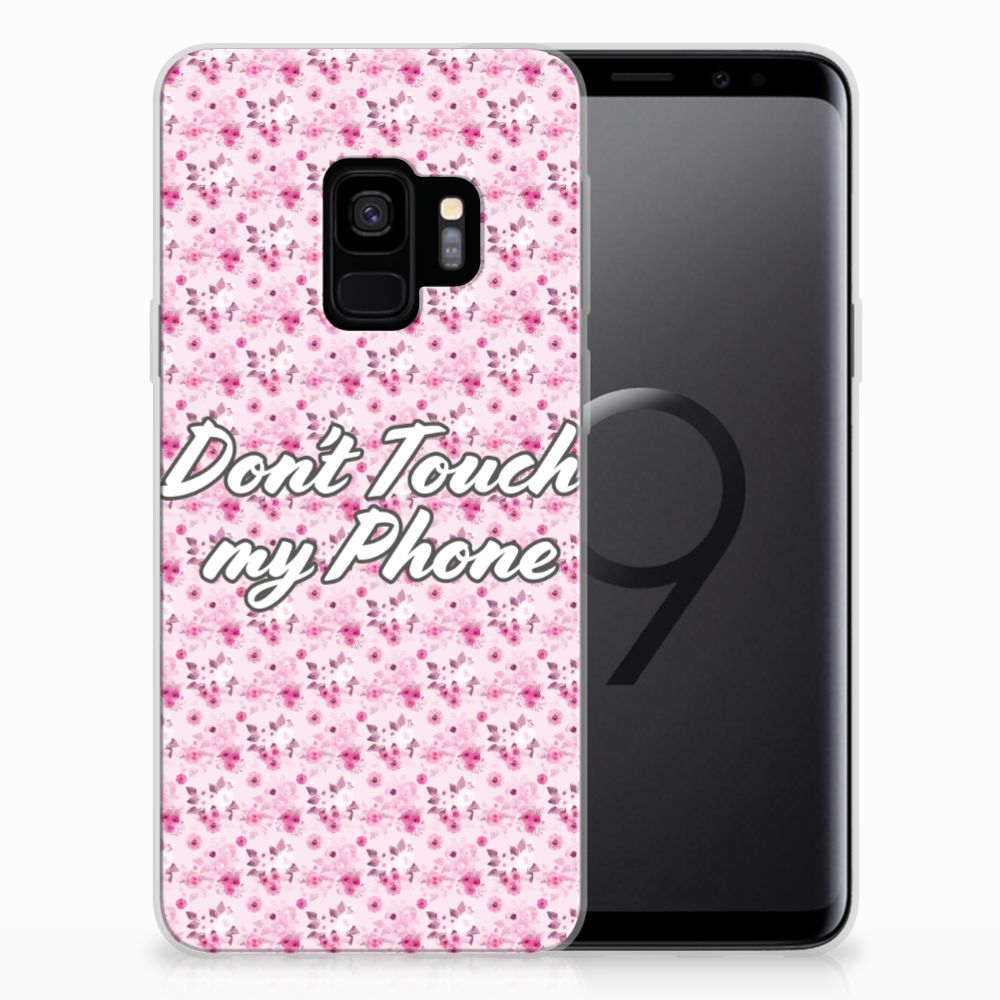 Samsung Galaxy S9 Silicone-hoesje Flowers Pink DTMP