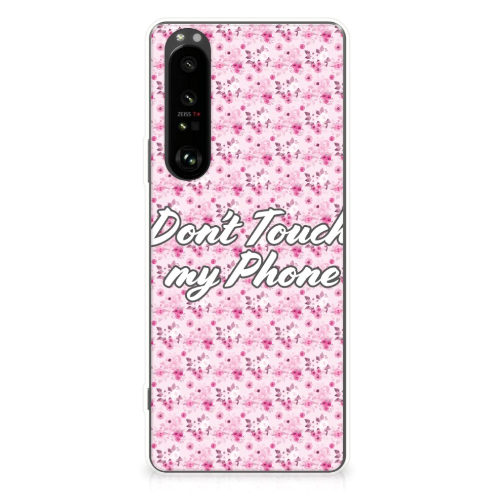 Sony Xperia 1 III Silicone-hoesje Flowers Pink DTMP