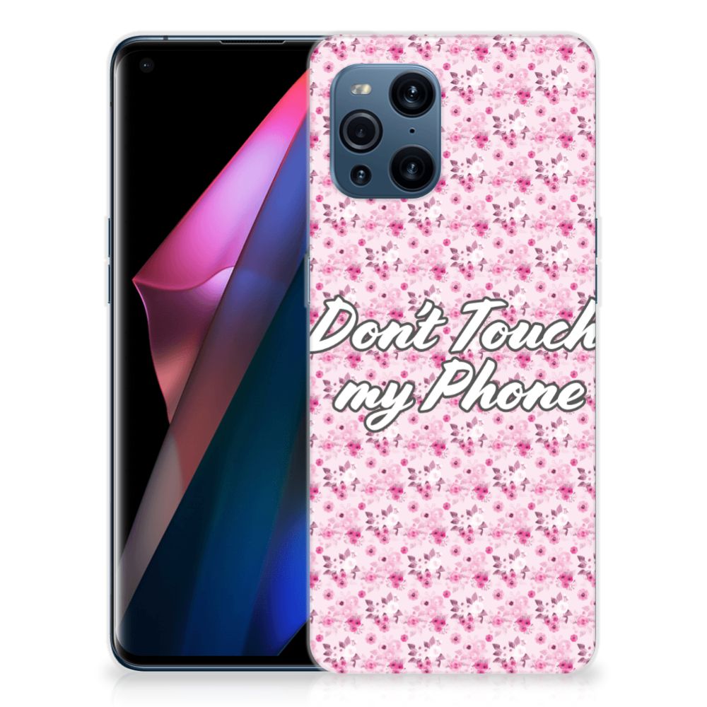 OPPO Find X3 | X3 Pro Silicone-hoesje Flowers Pink DTMP
