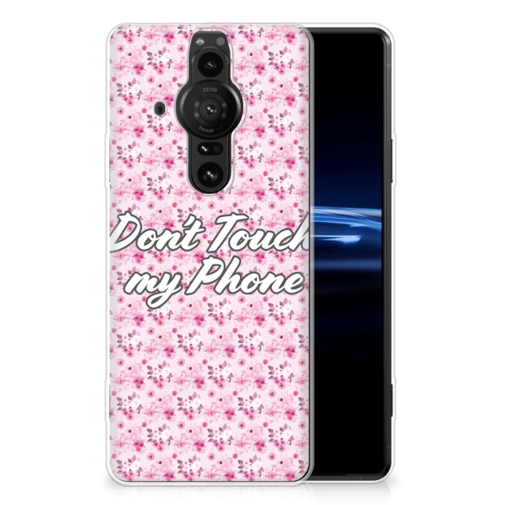 Sony Xperia Pro-I Silicone-hoesje Flowers Pink DTMP