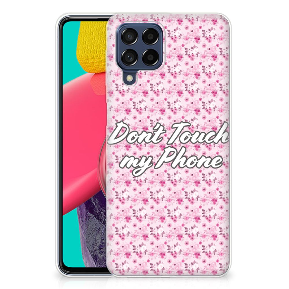 Samsung Galaxy M53 Silicone-hoesje Flowers Pink DTMP