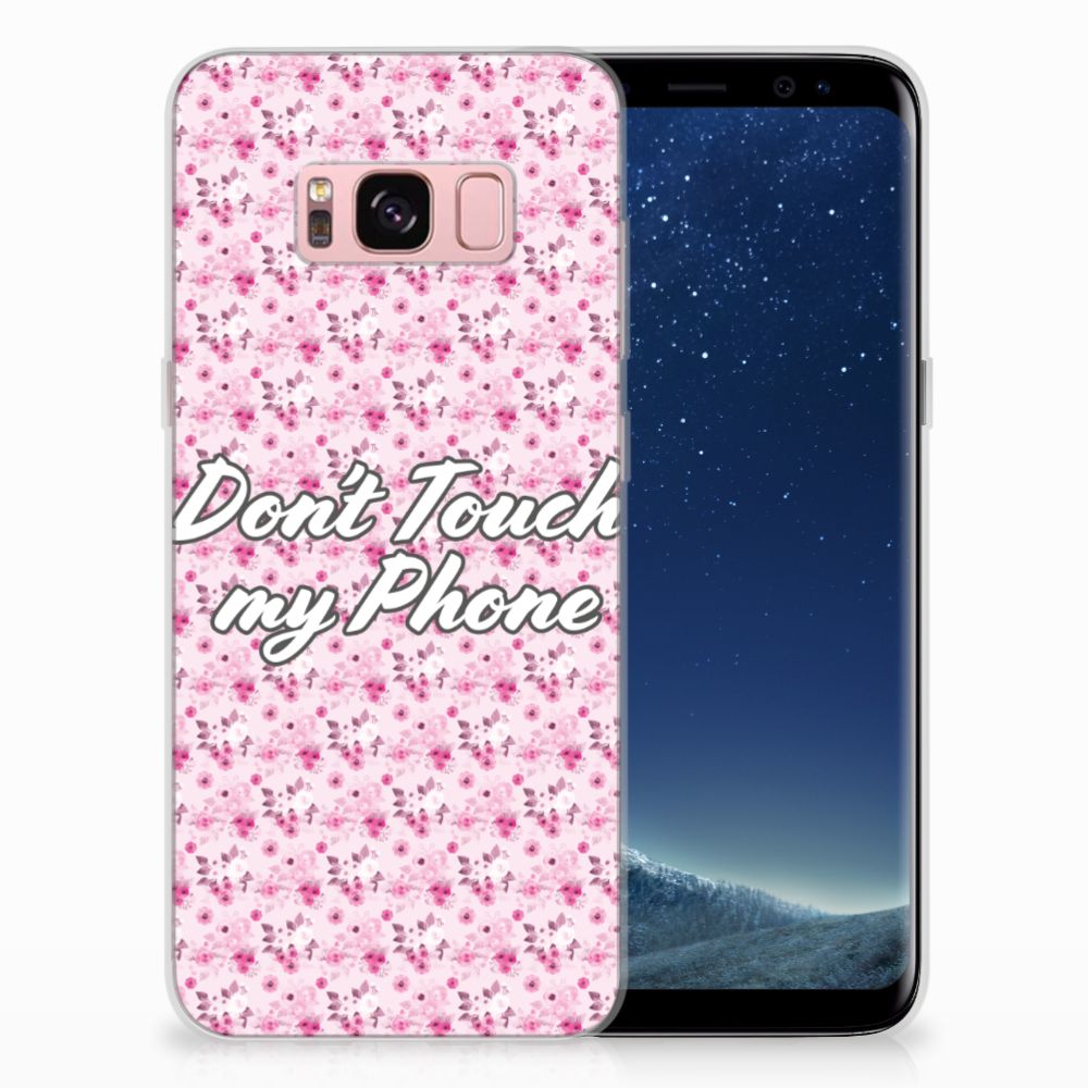 Samsung Galaxy S8 Silicone-hoesje Flowers Pink DTMP