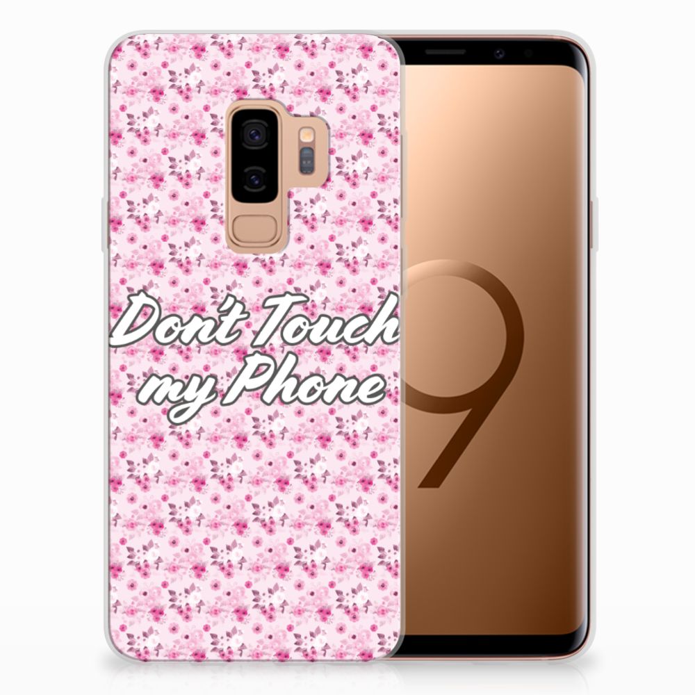 Samsung Galaxy S9 Plus Silicone-hoesje Flowers Pink DTMP