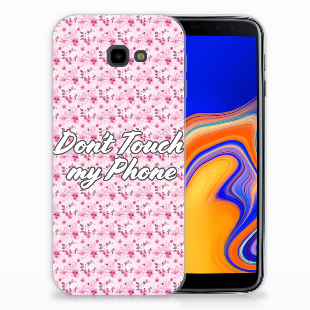 Samsung Galaxy J4 Plus (2018) Silicone-hoesje Flowers Pink DTMP