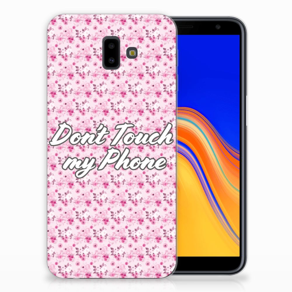 Samsung Galaxy J6 Plus (2018) Silicone-hoesje Flowers Pink DTMP