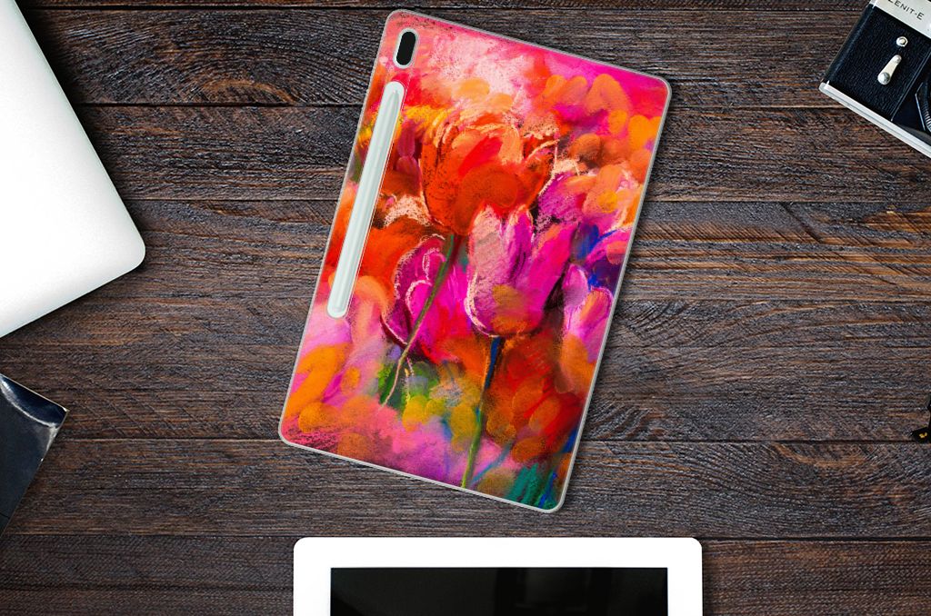 Tablethoes Samsung Galaxy Tab S7FE Tulips