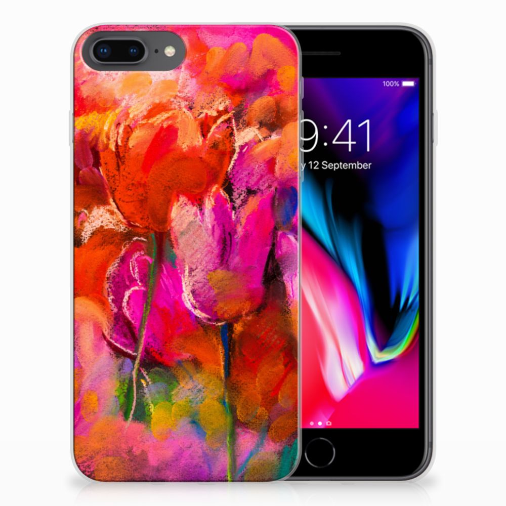 Apple iPhone 7 Plus | 8 Plus TPU Hoesje Design Tulips