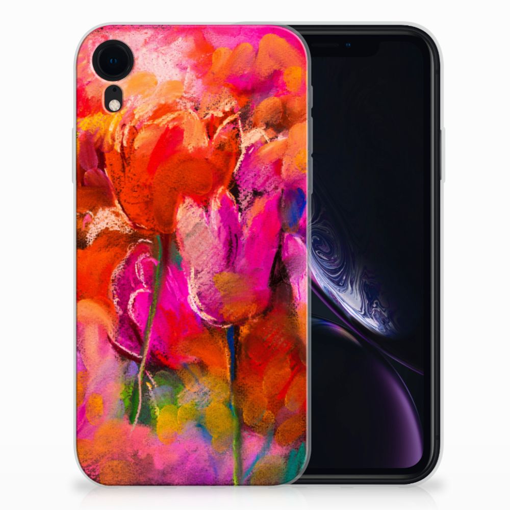 Apple iPhone Xr TPU Hoesje Design Tulips