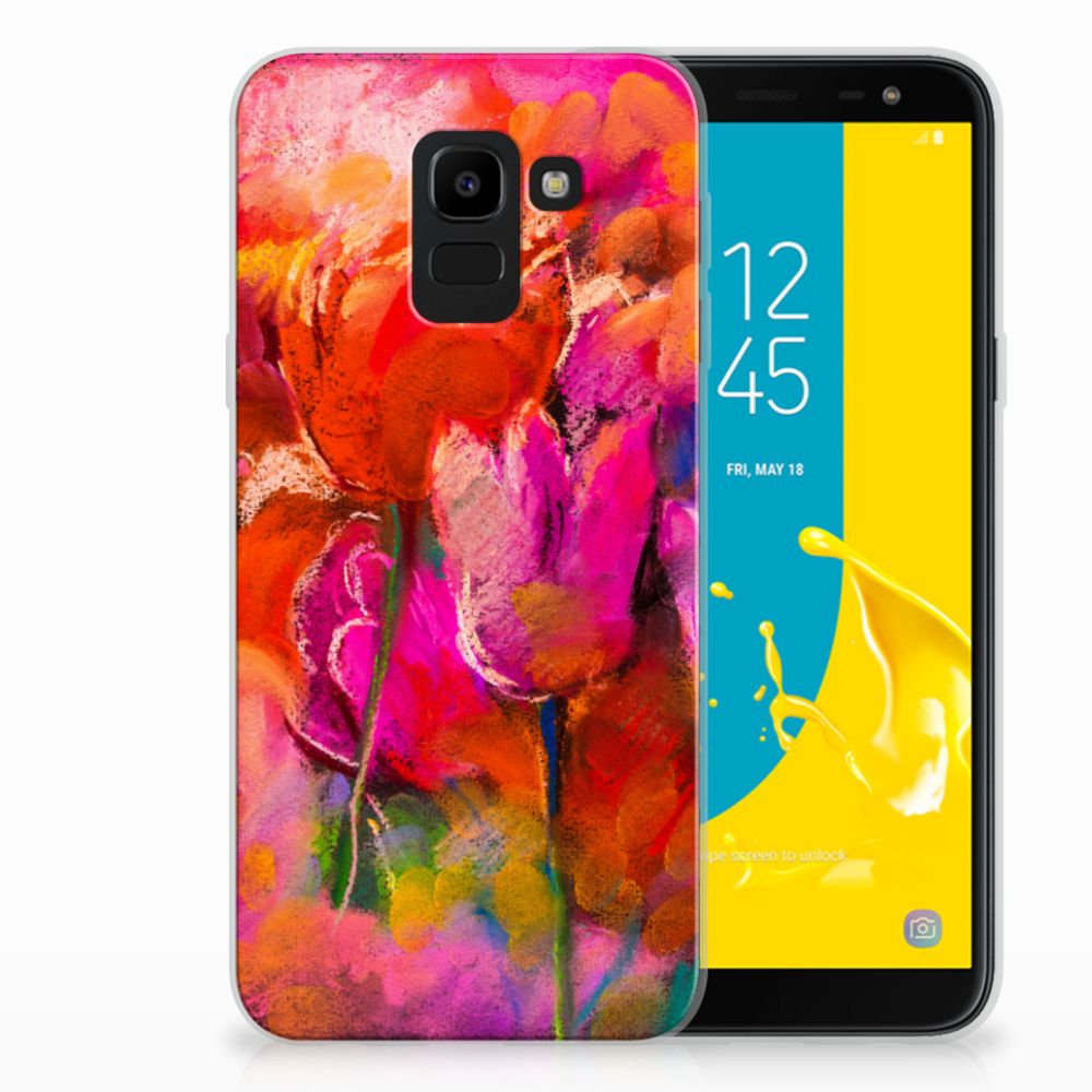 Hoesje maken Samsung Galaxy J6 2018 Tulips