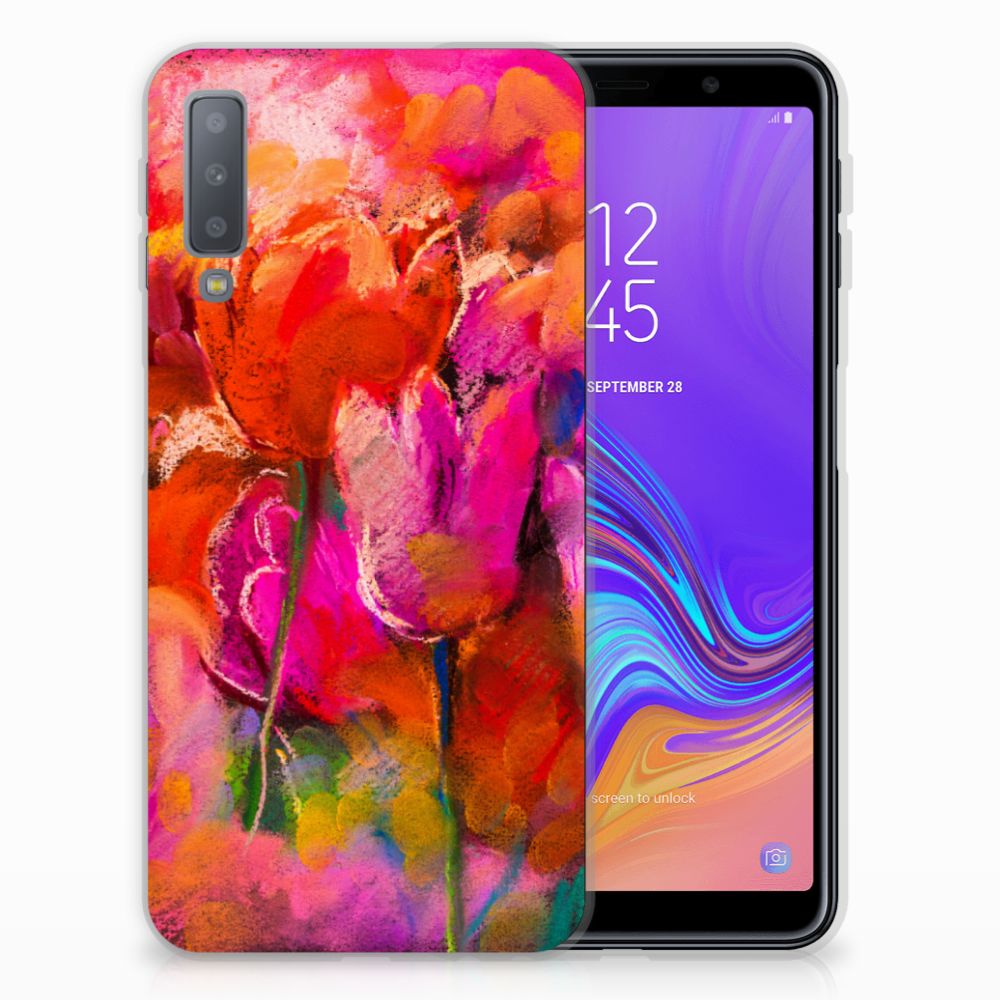Hoesje maken Samsung Galaxy A7 (2018) Tulips