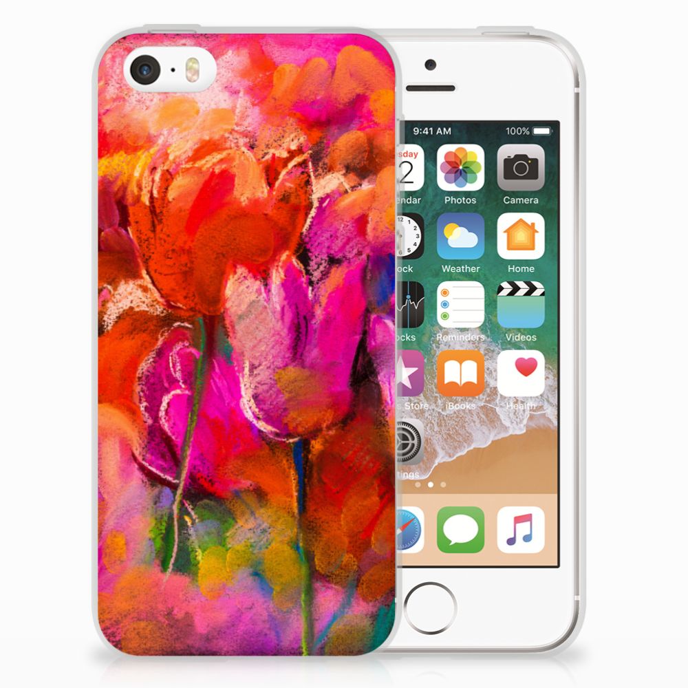 Hoesje maken Apple iPhone SE | 5S Tulips