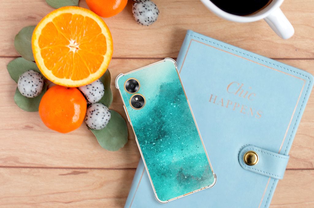 Back Cover OPPO A17 Painting Blue