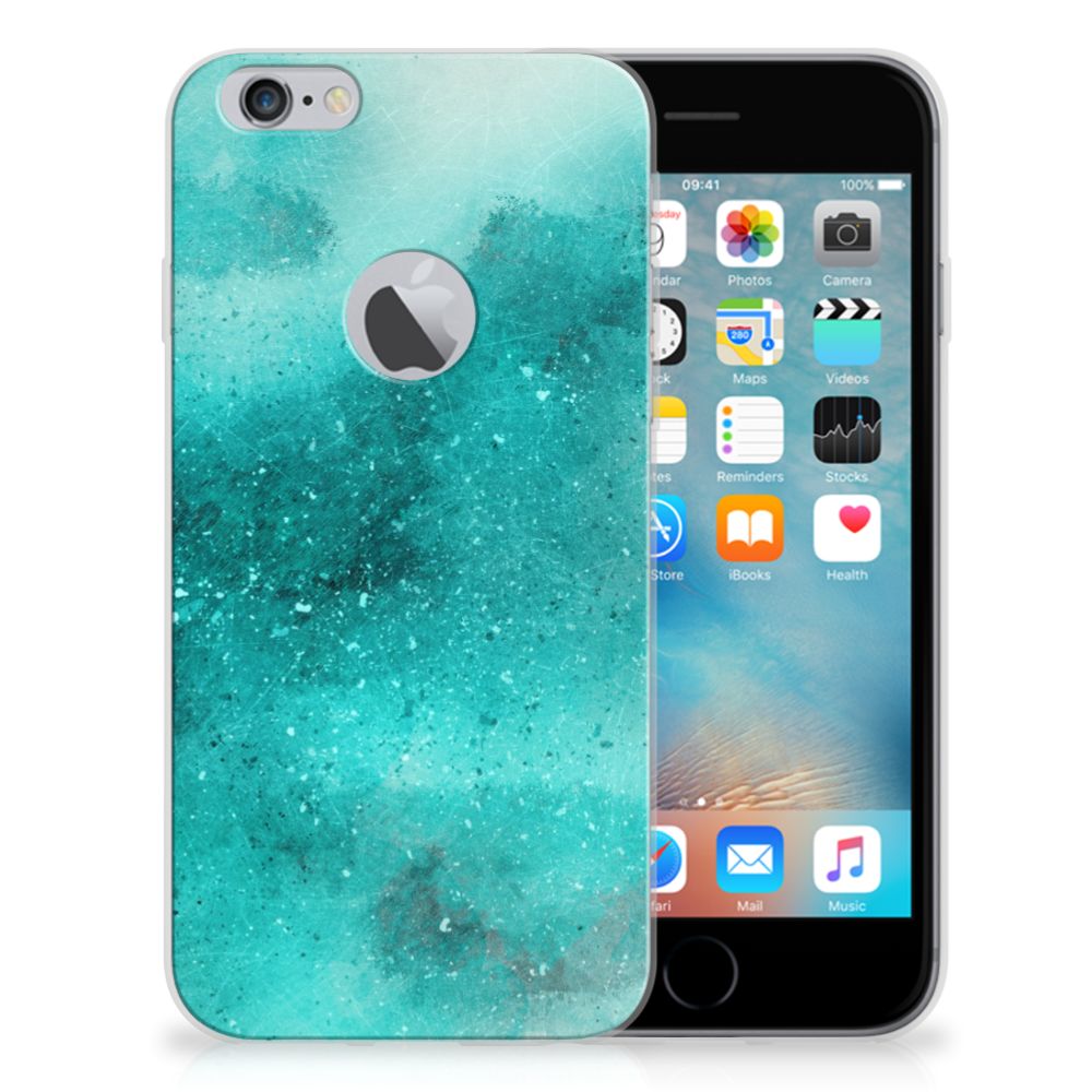Apple iPhone 6 Plus | 6s Plus Uniek TPU Hoesje Painting Blue
