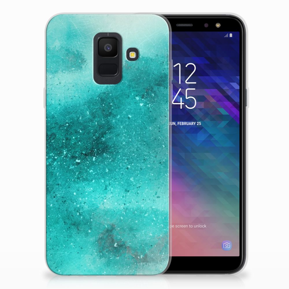 Samsung Galaxy A6 (2018) Uniek TPU Hoesje Painting Blue