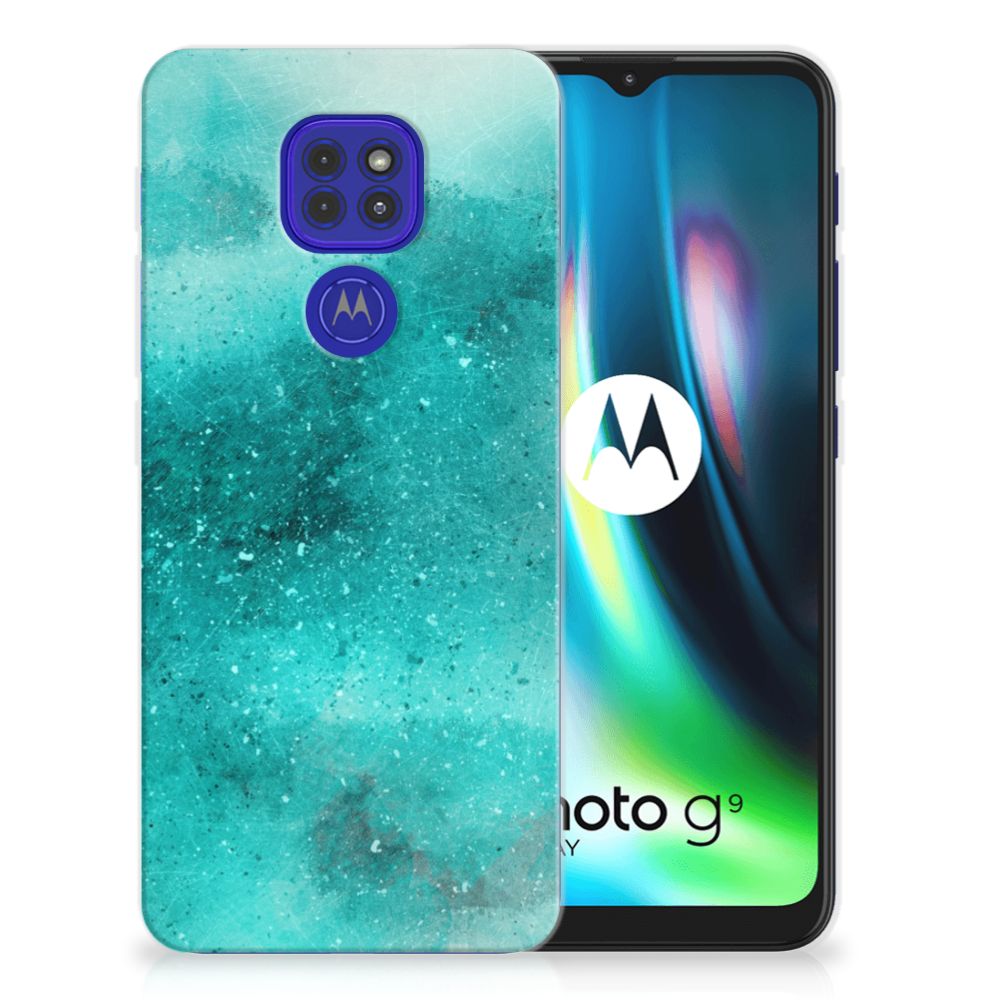 Hoesje maken Motorola Moto G9 Play | E7 Plus Painting Blue