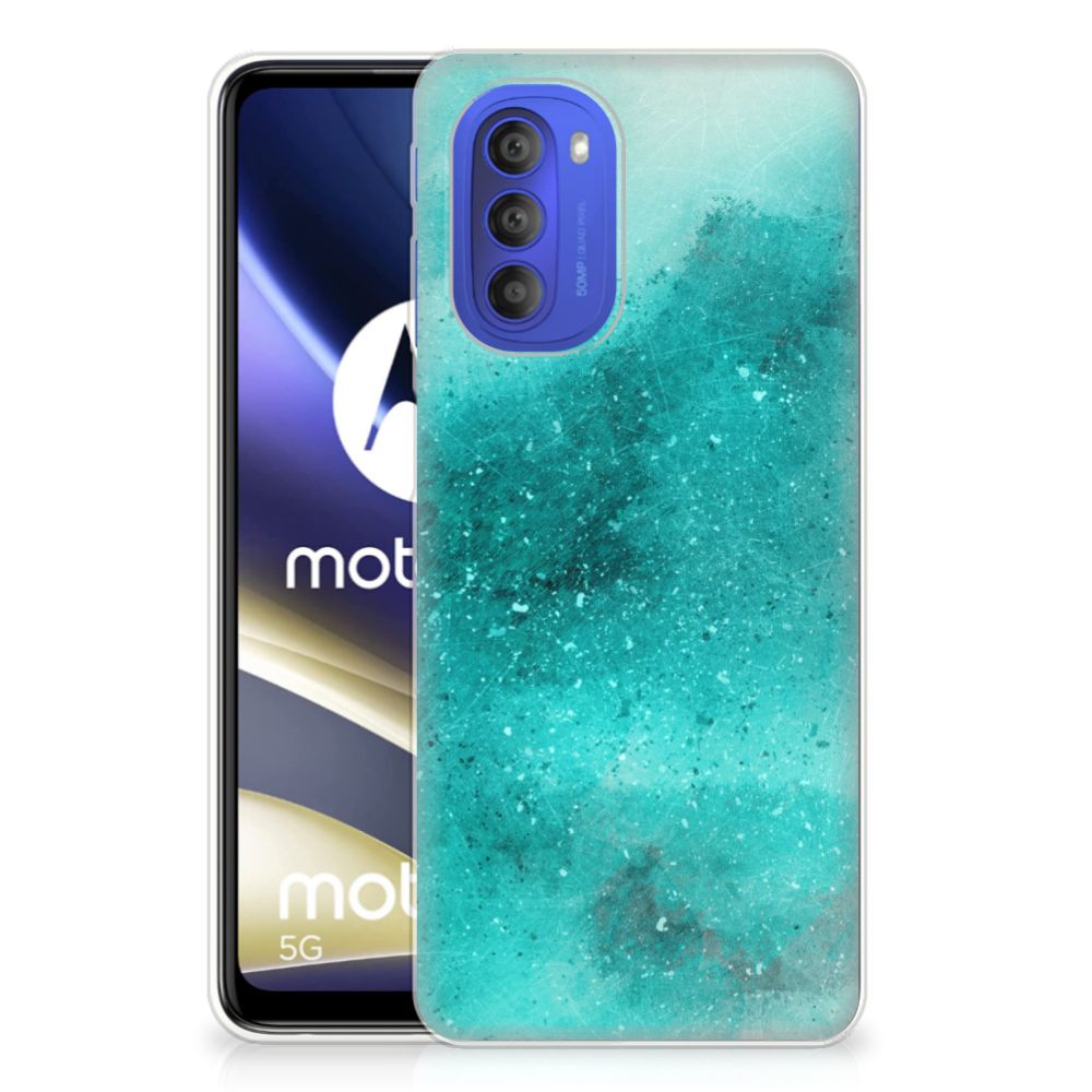 Hoesje maken Motorola Moto G51 5G Painting Blue