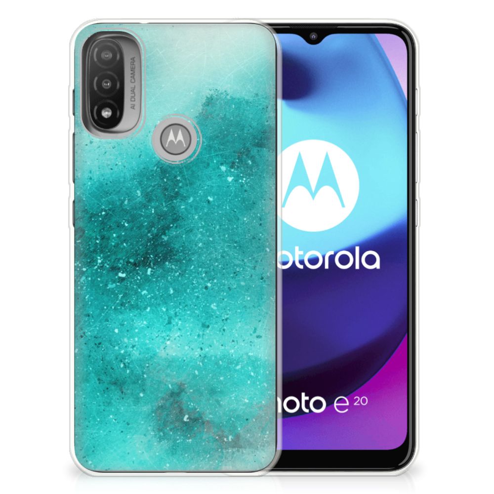 Hoesje maken Motorola Moto E20 | E40 Painting Blue