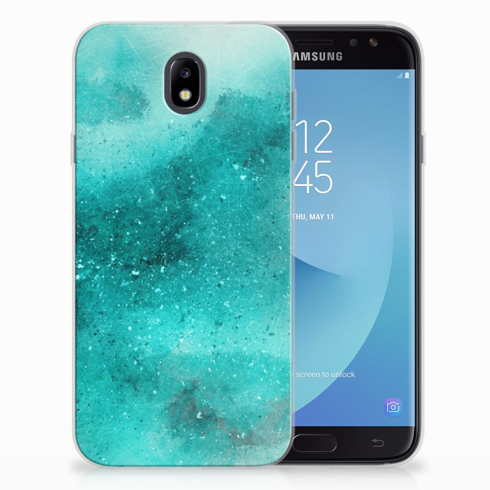 Samsung Galaxy J7 2017 | J7 Pro Uniek TPU Hoesje Painting Blue