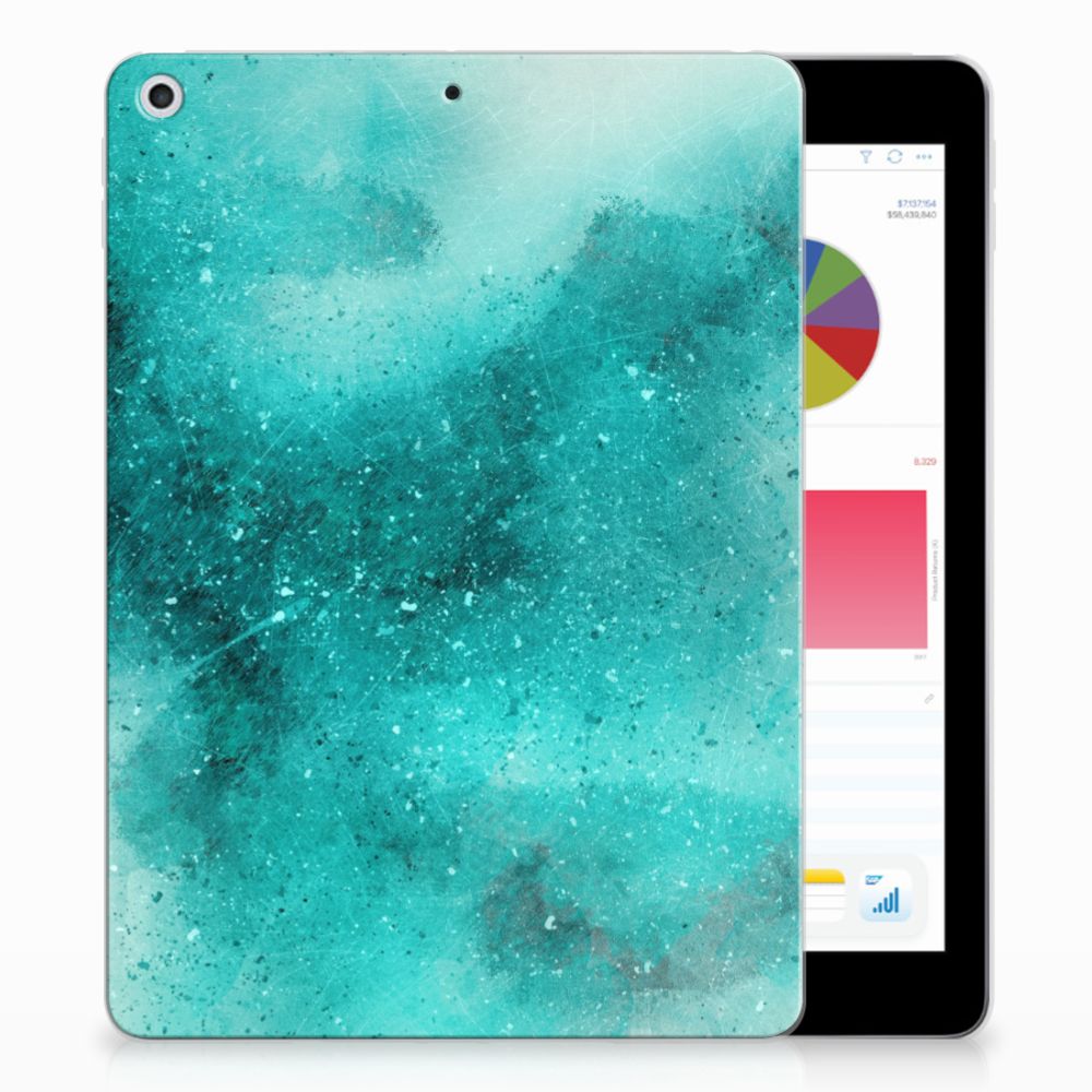 Apple iPad 9.7 2018 | 2017 Uniek Tablethoesje Painting Blue