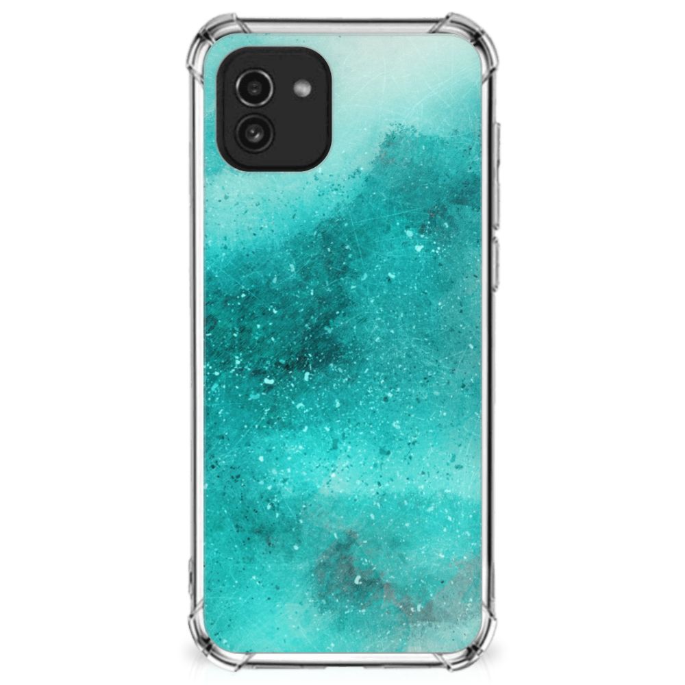 Back Cover Samsung Galaxy A03 Painting Blue