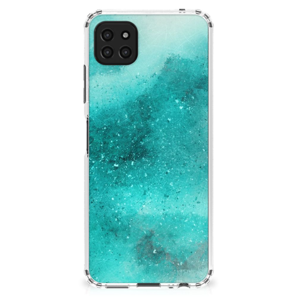 Back Cover Samsung Galaxy A22 5G Painting Blue