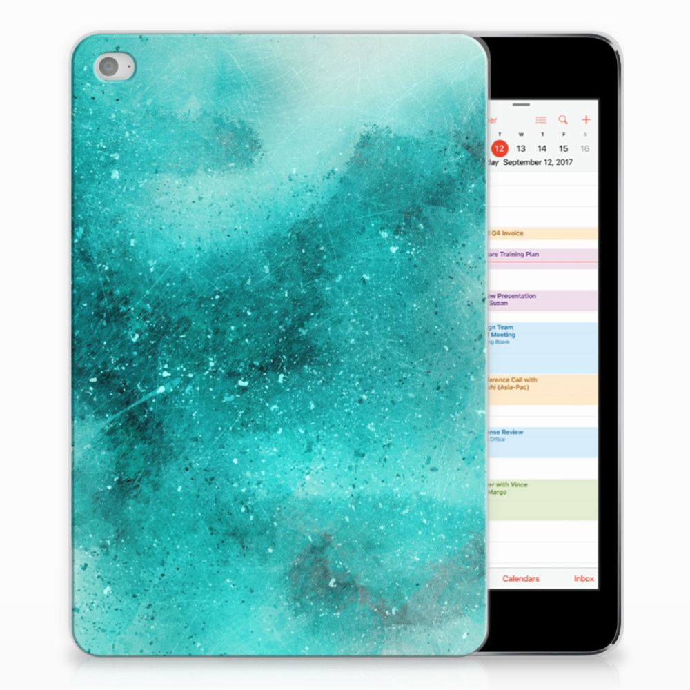 Apple iPad Mini 4 Uniek Tablethoesje Painting Blue