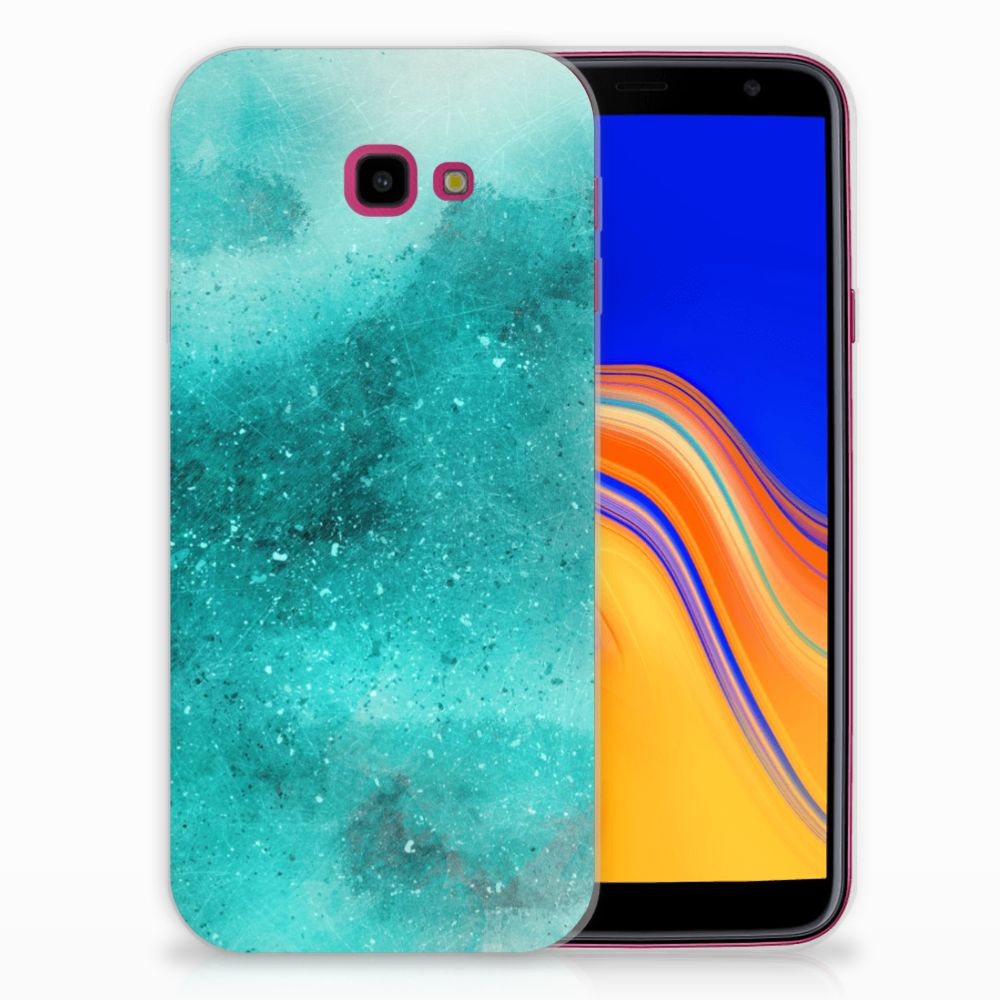 Samsung Galaxy J4 Plus (2018) Uniek TPU Hoesje Painting Blue