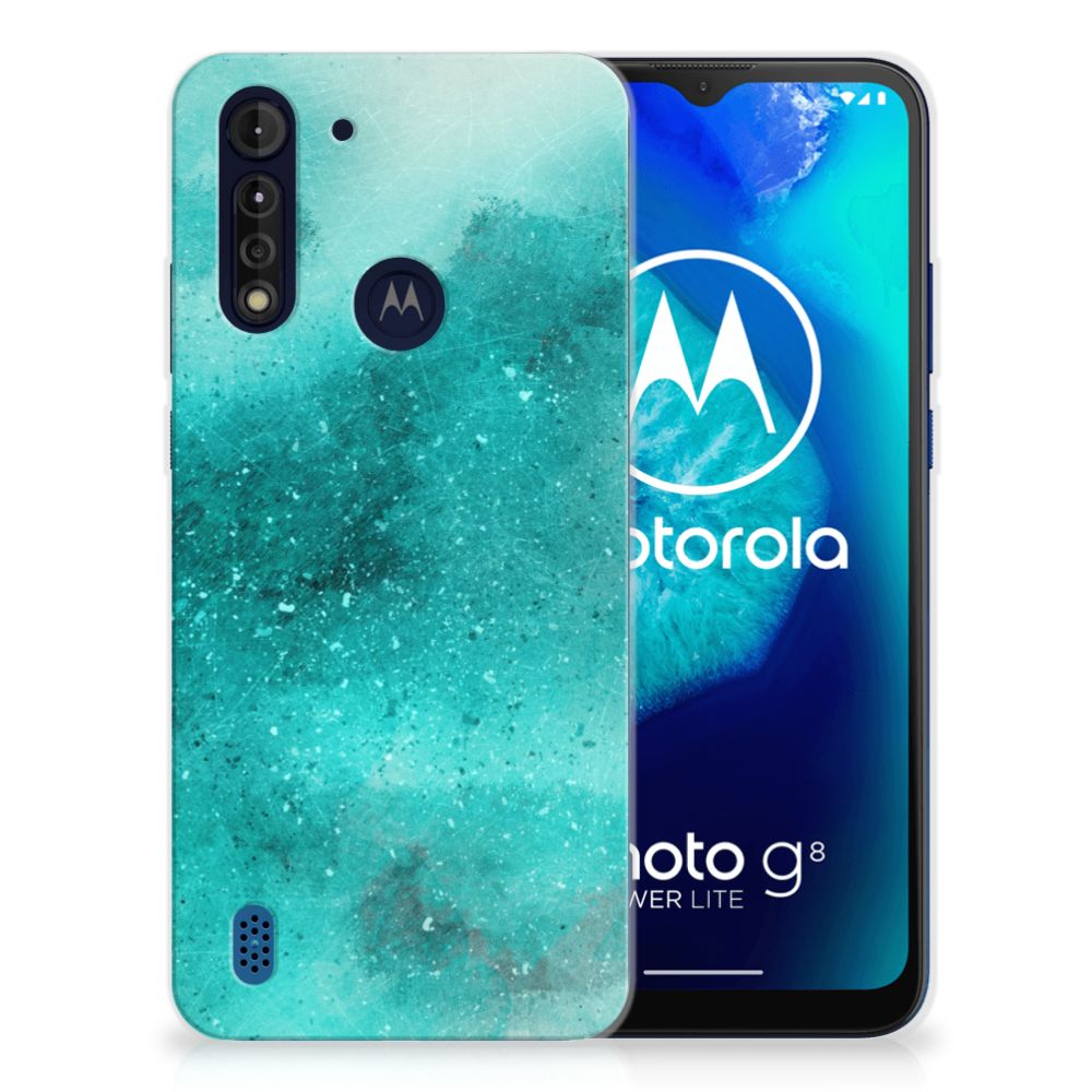 Hoesje maken Motorola Moto G8 Power Lite Painting Blue