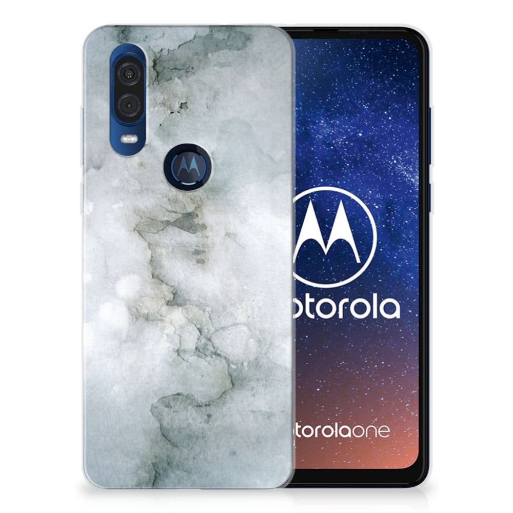 Hoesje maken Motorola One Vision Painting Grey