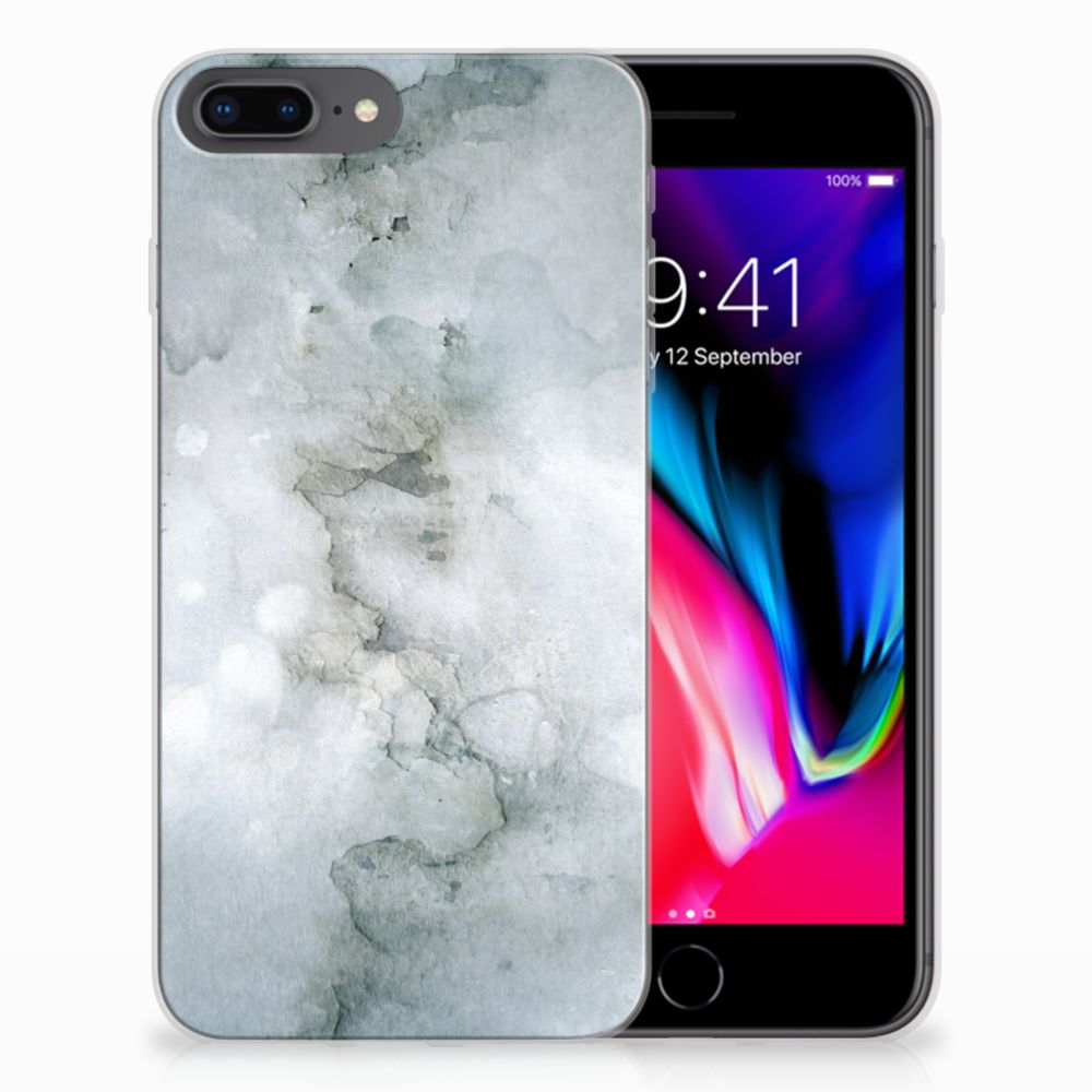 Apple iPhone 7 Plus | 8 Plus Uniek TPU Hoesje Painting Grey