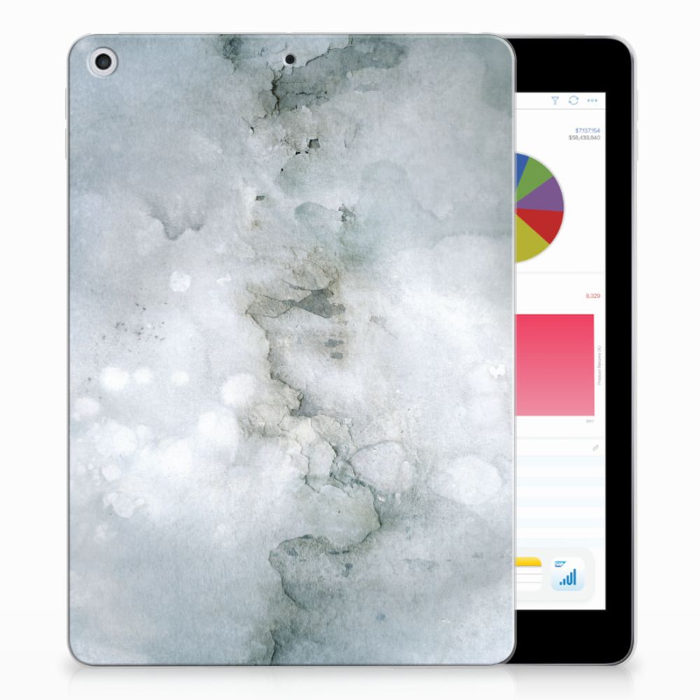 Apple iPad 9.7 2018 | 2017 Uniek Tablethoesje Painting Grey