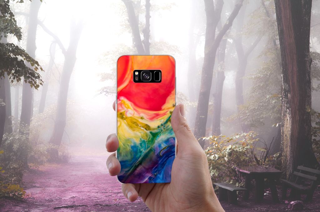 Hoesje maken Samsung Galaxy S8 Watercolor Dark