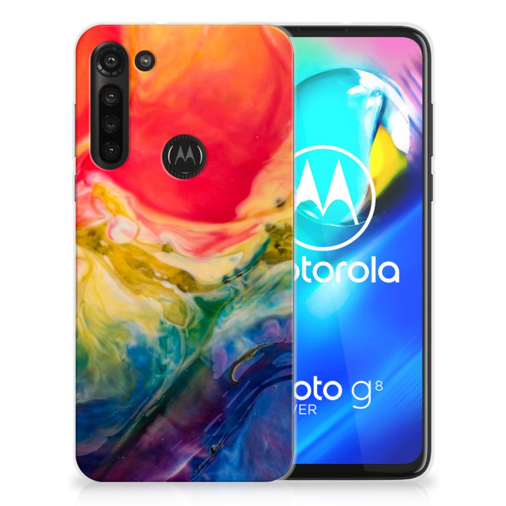 Hoesje maken Motorola Moto G8 Power Watercolor Dark