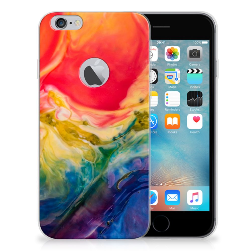 Apple iPhone 6 Plus | 6s Plus Uniek TPU Hoesje Watercolor Dark